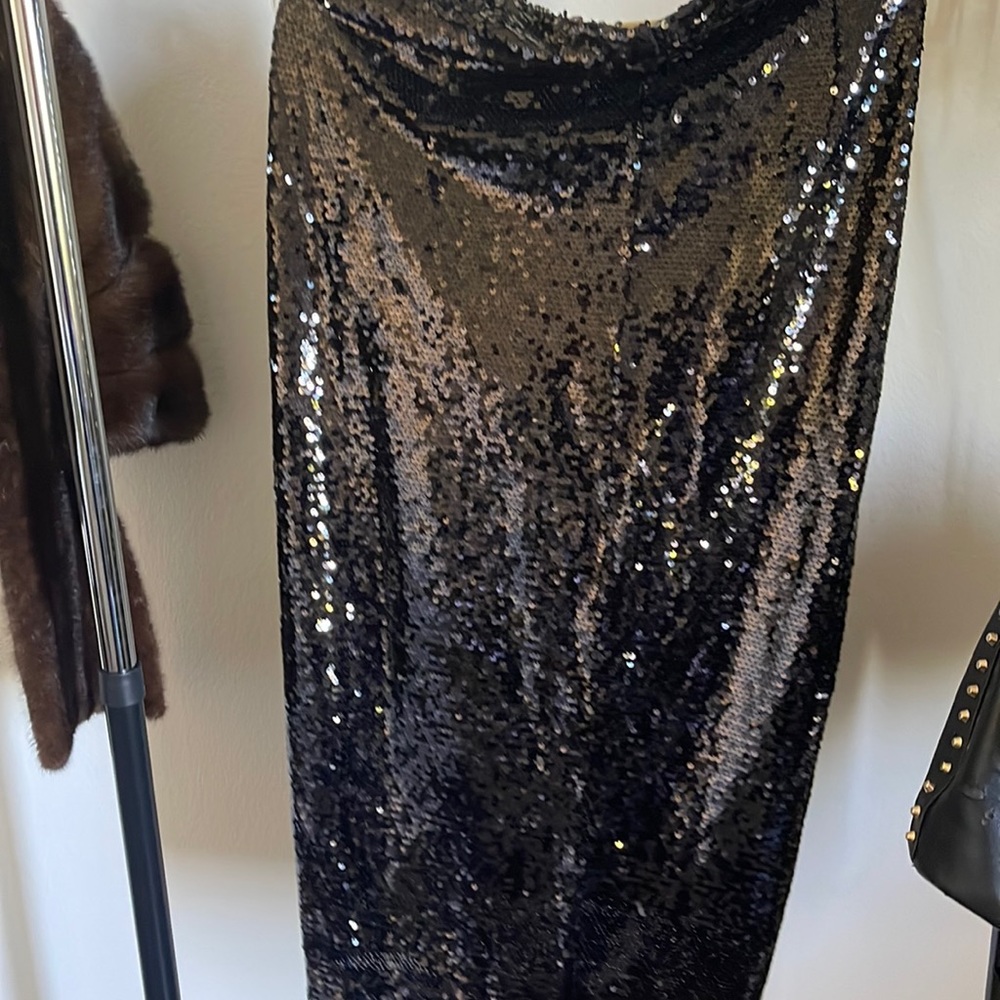 Bohoo sequin skirt below the knee